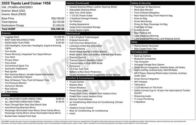 toyota land cruiser 2025 JTEABFAJ4SK020831 image toyota land cruiser 2025 JTEABFAJ4SK020831 image